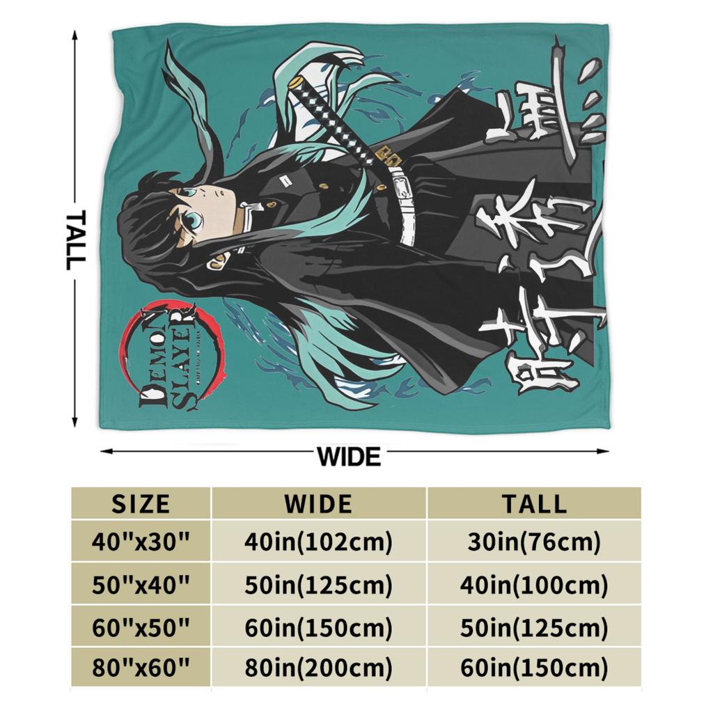 Muichiro Tokito  Blankets Fleece Awesome Breathable Throw Blanket for Bedding Lounge Autumn/Winter,