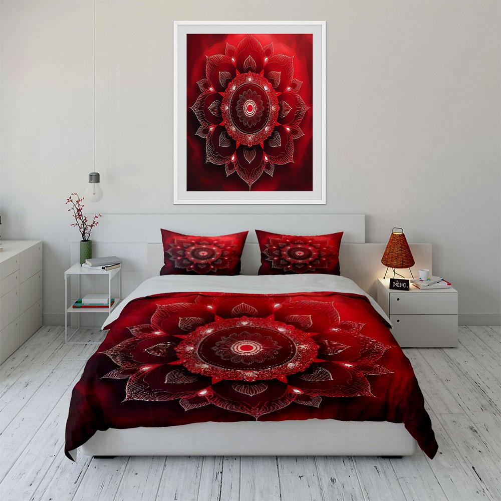 Mandala Art Set Decoration Soft Comfortable Duvet Cover Bedding Set Included 1*Duvet Cover & 2*Pillowcases, Gift