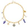 Summer Starfish & Pearl Heart Sea Turtle Pendant Necklace - Dopamine Stainless Steel Clavicle Chain