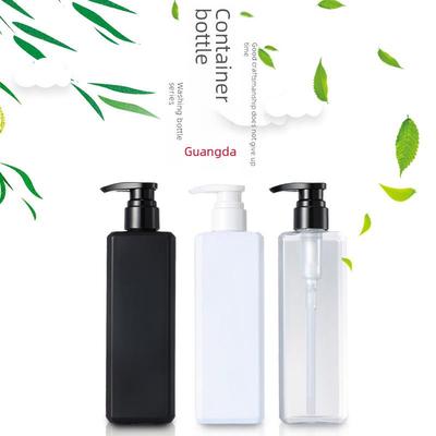 500 ml quadratische PET-Plastikflasche für Shampoo, Duschgel, Lotion oder Spülung