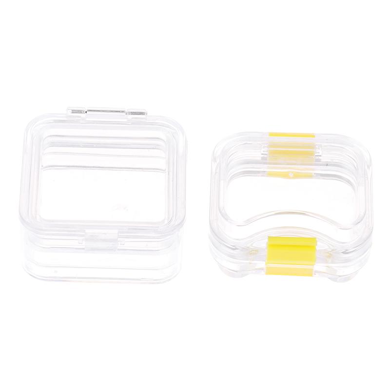 1 Pcs Plastic Dental Lab Box With Film Dentist False Tooth Case Box With Membrane Storage Boxes Denture Teeth Container Case
