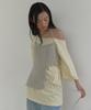 Lonkeu Tie-Up String Knit Top (Gray)