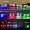 Night Digital Clock Wall Decor Mode Led Home and Decoration Clocks Hanging Watches Bedroom Room Large Interior 3D Light Garden