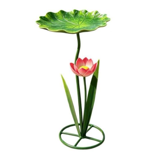 Xiaobudian Metal Sunflower Bee Feeder, Lotus Leaf Butterfly Cup, Outdoor Watering Station, Pollinators Bath Bowl for Garden Yard Lawn Decor