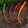 10Pcs 7cm Soft Bait Spiral Pattern Fast Fish Gathering Simulation Angling PVC Long Tail Breadworm Worm Fake Bait Outdoor Fishing