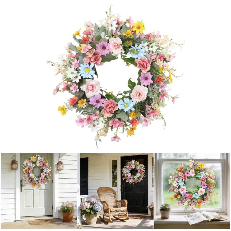 Fascinating Handcrafted Silk Daisy Wreath Adds A Touch Of Natural Charm To Your Space Ideal For Festivals And Gatherings