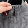 JOW Men's Thickened Half-Zip 100% Wool Sweater