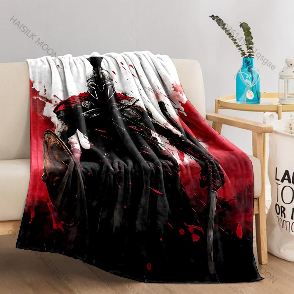 

1PC Spartan warrior Print Adult Children Warm Blankets Home Travel Car Soft Comfortable Suitable for all seasons Luxury Gift 75x90cm