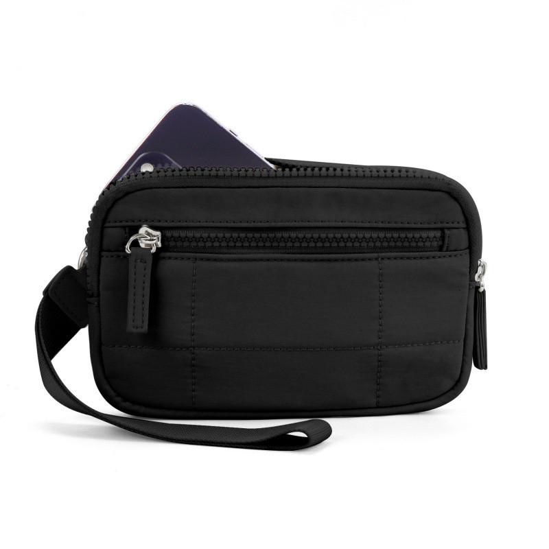 Nylon Womens Wallet With Three Zippers And Rfid Blocking For Daily Use