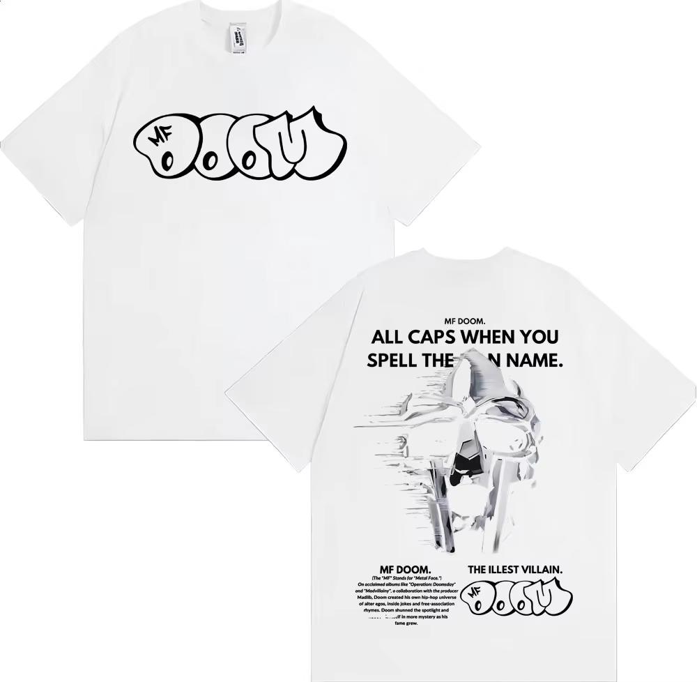 2026 Mf Doom Madvillainy Demos Album Rap Music T Shirts Unisex Unisex Fashion Hip Hop Streetwear Tshirt Comfort Oversized Tees