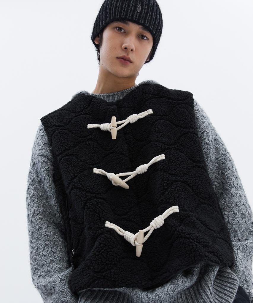 Trip Le Sens Teddy Duffle Padded Vest_Navy