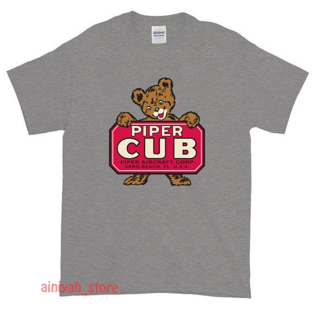 New Piper Cub Aircraft Airplane Logo Men s Funny T shirt USA Size S-XXL XL