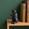 3D Printed Reading Cat Figurine, Cute Reading Book Cat Statue with Glasses, Collectible Animal Sculpture for Bookshelf, Desktop Decor, Gift for Cat