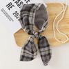 British Cotton Skinny Plaid Scarf Trendy Fashionableable Outfit Hairband Necktie Scarf Small Shawl Headscarf Neck Protection Scarf 11X120Cm