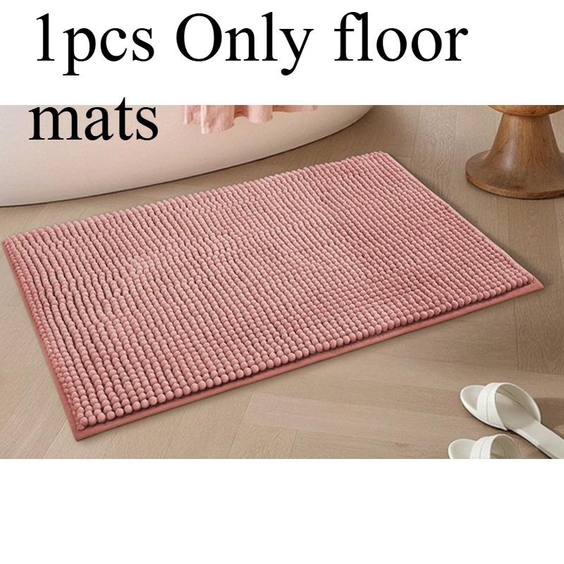 

1/2pcs Bathroom Mat, Non-slip Carpet, Home Floor Mat Bathroom Non-slip Carpet for The Entrance of The Shower Room 40x60cm рожевий