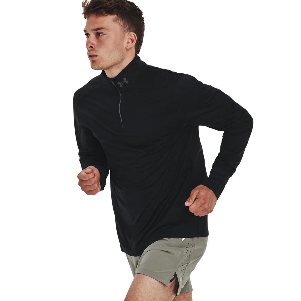 QUALIFIER RUN 1 4 ZIP Black Black Reflective MD [Under Armour]