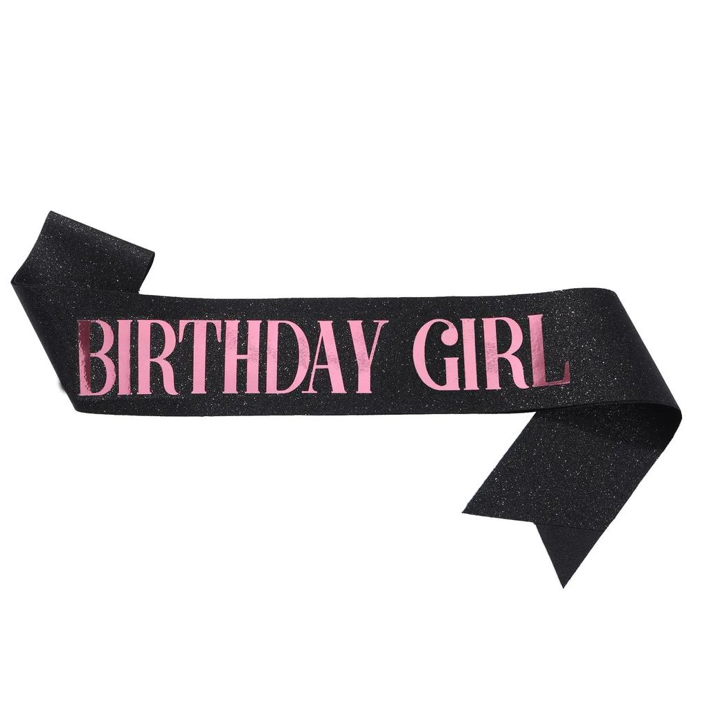 Happy Birthday Queen Girl Satin Sash 21 30 50 Birthday Sash Party Supplies Birthday Decoration Wedding Anniversary Decors