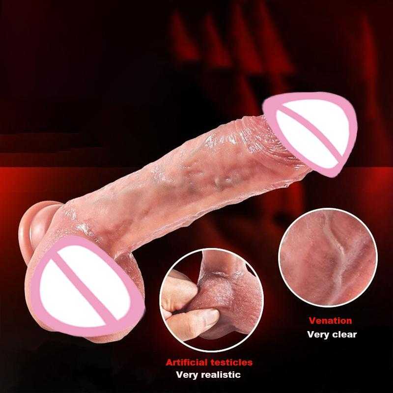Large Size Tendon Wireless Remote Control Electric Telescopic Swing Dildo Warming Silicone Simulation Penis Sex Toys Masturbator Adult