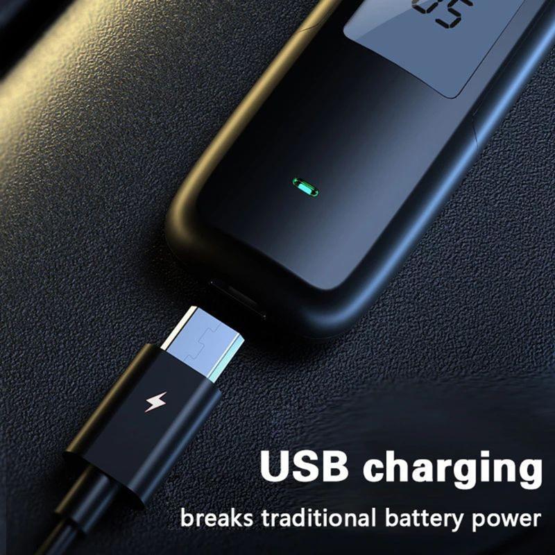 Non-Contact Alcohol Tester with LED Display USB Rechargable Breathalyzer Alcohol Detection Device Personal Home Use