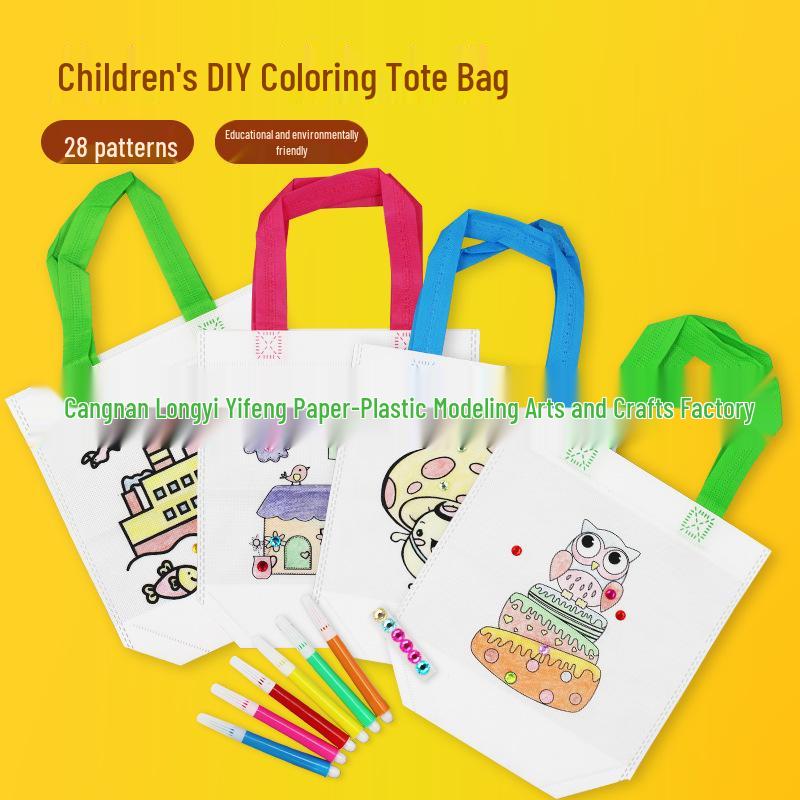 

Eco-friendly Toddler DIY Watercolor Graffiti Bag - Non-woven Material