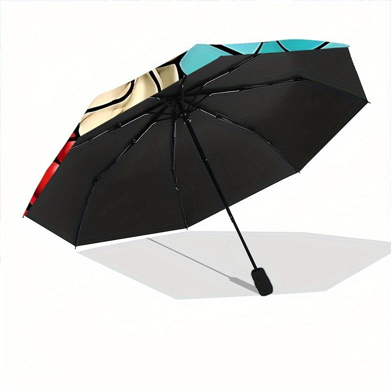 1pc Stained Deer Automatic Open/Close Umbrella, Portable Folding Umbrella for Everyday Use Yy250826058
