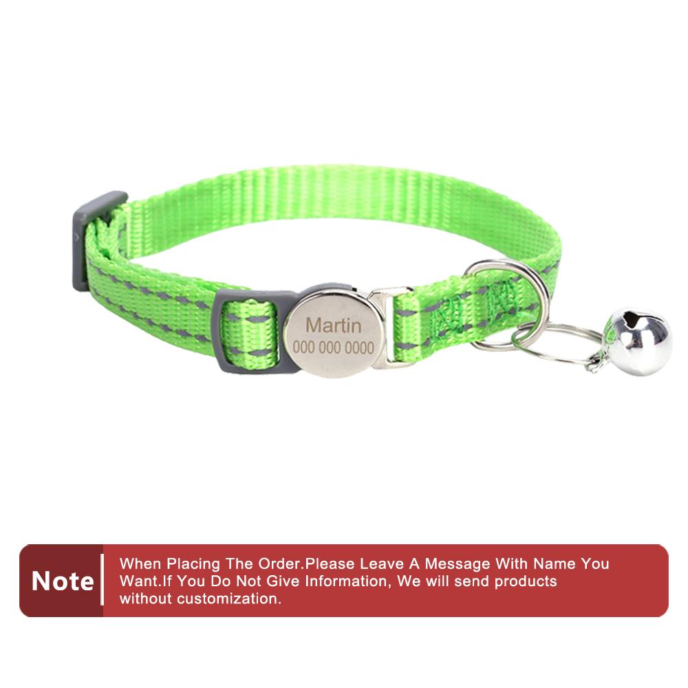 Personalized Name Cat Collar Kitten Puppy Anti-lost DIY Tag Custom Pet Collar Engraved Phone For Small Dog Puppy