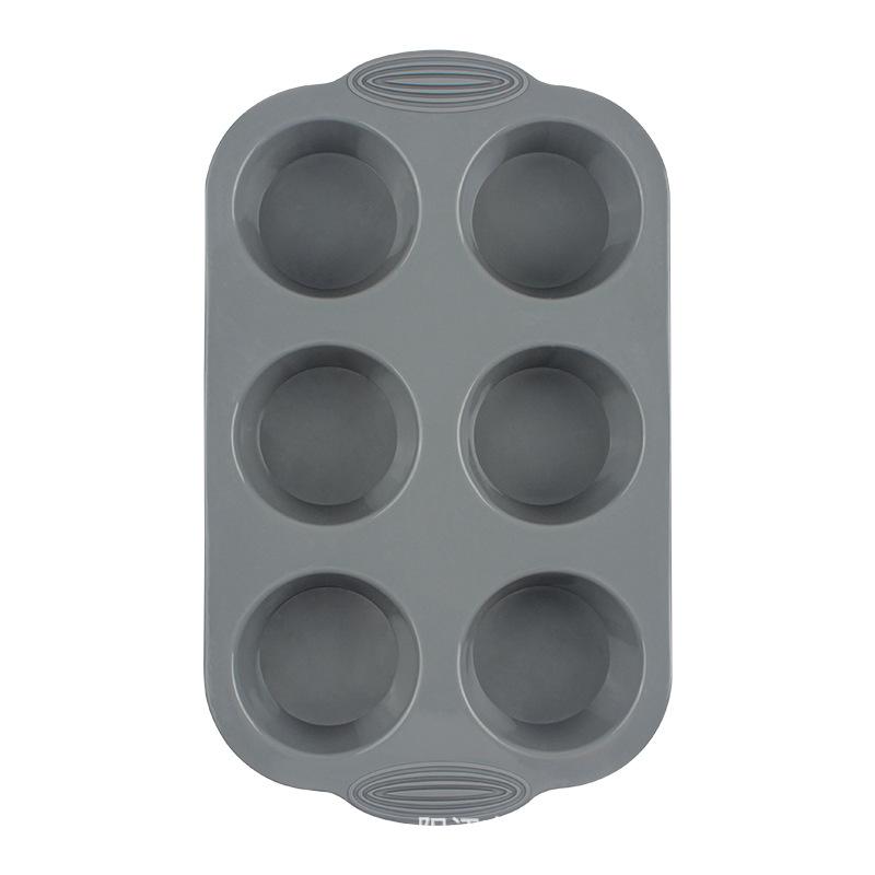 Silicone Cake Mold Pan 6 Cup Baking Tray Non-Stick Muffin Mould Cupcake Baking for Cakes Biscuit DIY Cake Kitchen Accessories