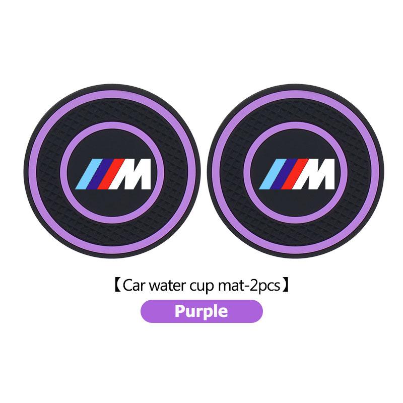 

For BMW 2pcs Silicone Car Anti-Slip Water Cup Pads Durable Car Cup Holder Mat Performance X1 X3 X5 E39 E46 E90 F20 E60 F30 M3 M5