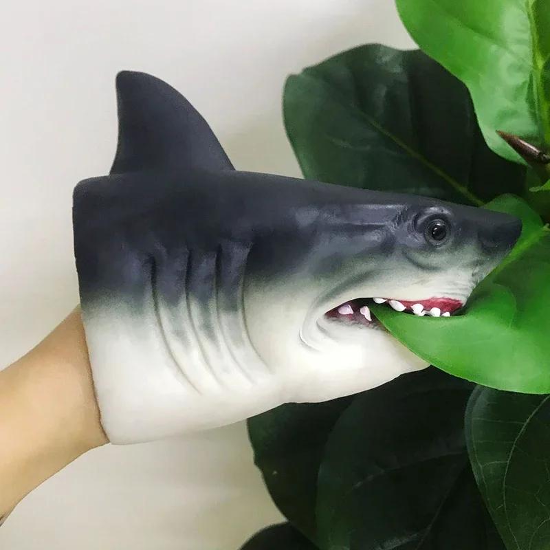 Shark Hand Puppet Animal Head Gloves Kids Toys Gift Hand Puppet For Stories Shark Model Figure Toy Gag Jokes Kids Gifts