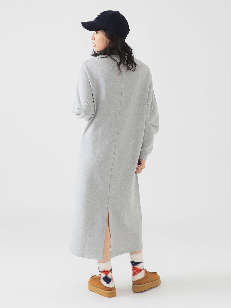 B.:MING LIFE STORE by BEAMS Damen-Fleecekleid mit Ärmelform (Größen S-M) TOP_GRAU M