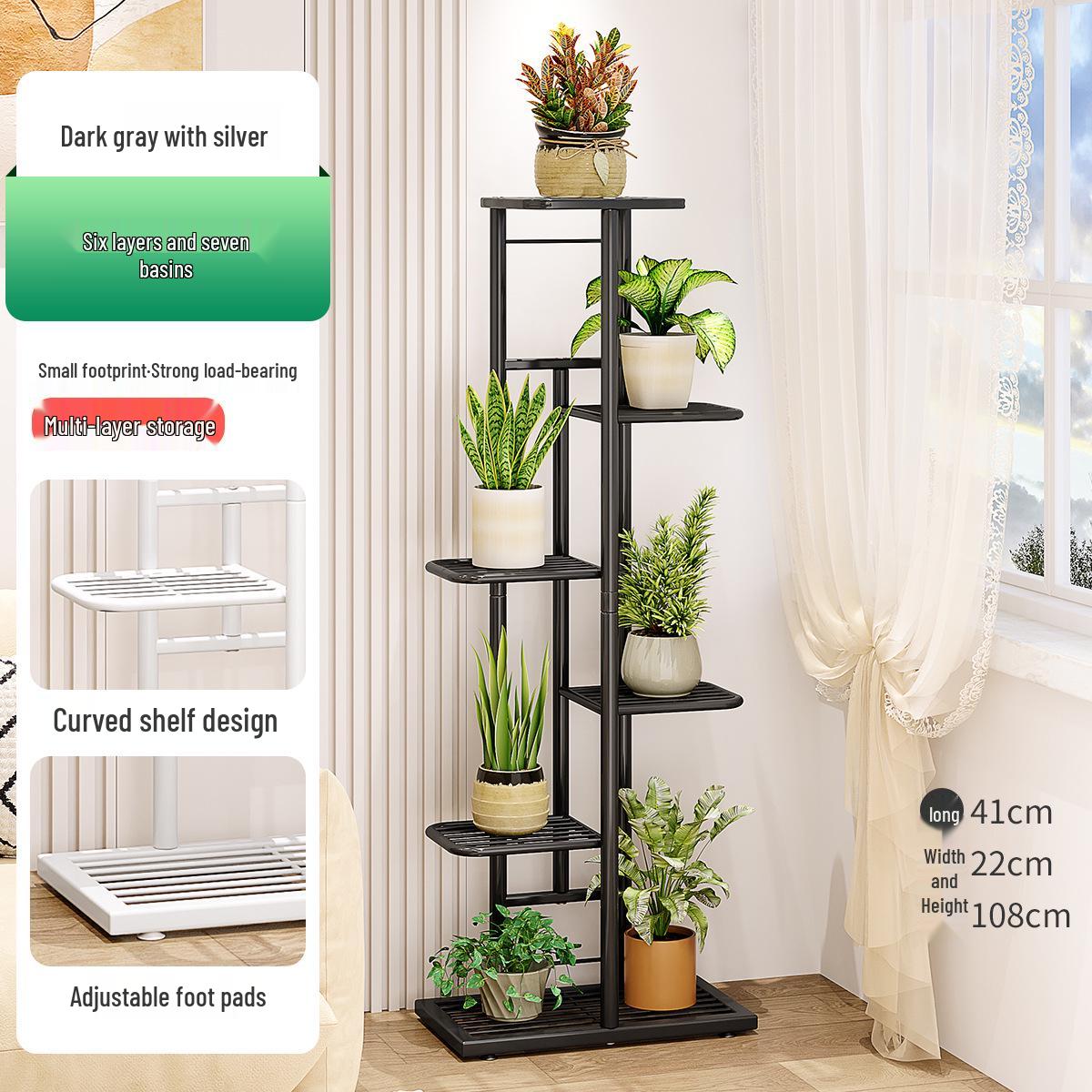 

Европейская кованая железная подставка для цветов - Многоярусная подставка для суккулентов и горшков для помещений/улицы