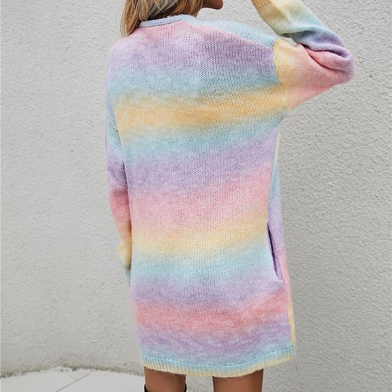 Pastel Rainbow Rainbow Cardigan Plus Size Buy Women Fashion