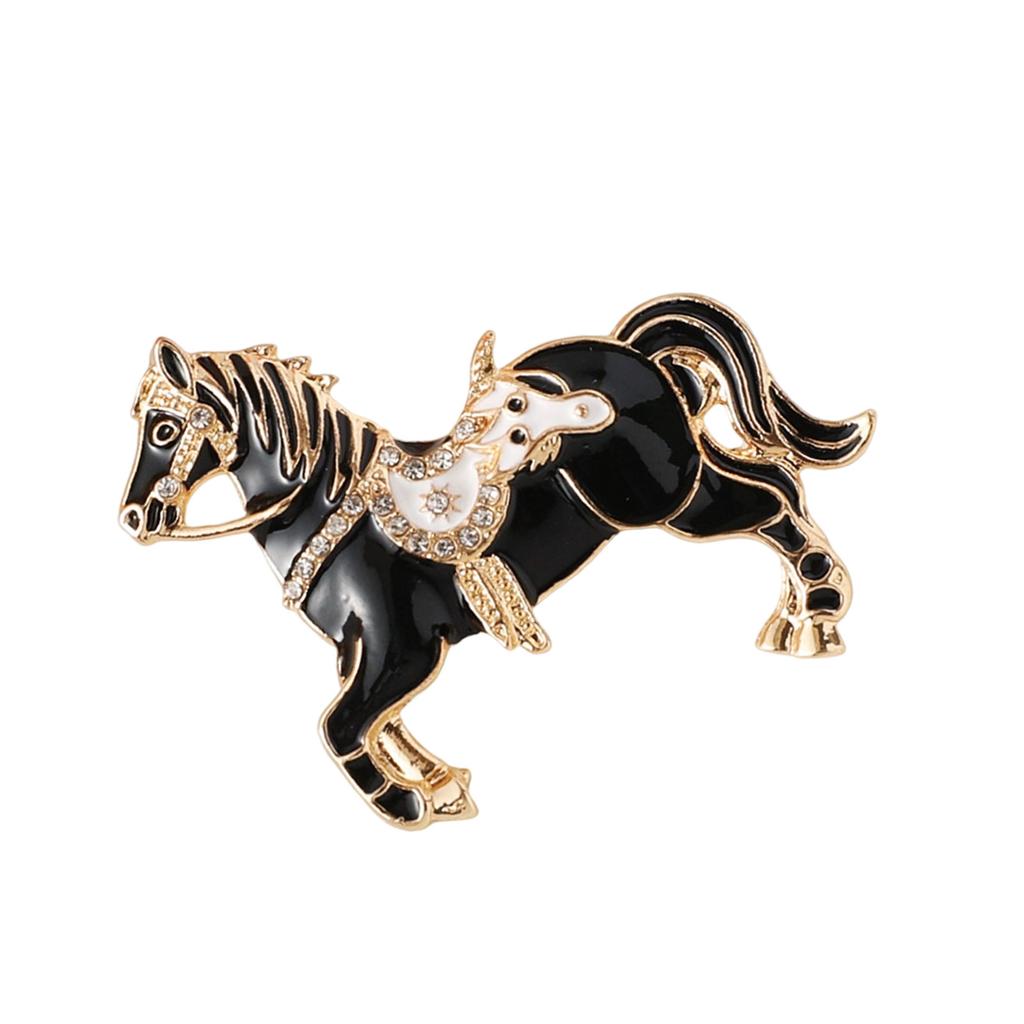 Lightweight Horse Design Brooch Pin Stylish Badge Pin Zinc Alloy Decorative Accessory For Clothing And Bags