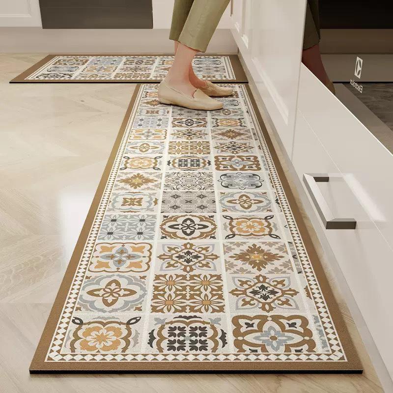 

Ретро Кухня Великий Нековзкий Килимок для Підлоги з Діатомової Землі: Водонепроникний, Маслостійкий, Зносостійкий, Не потребує прання, Можна різати 40x120cm Antibacterial