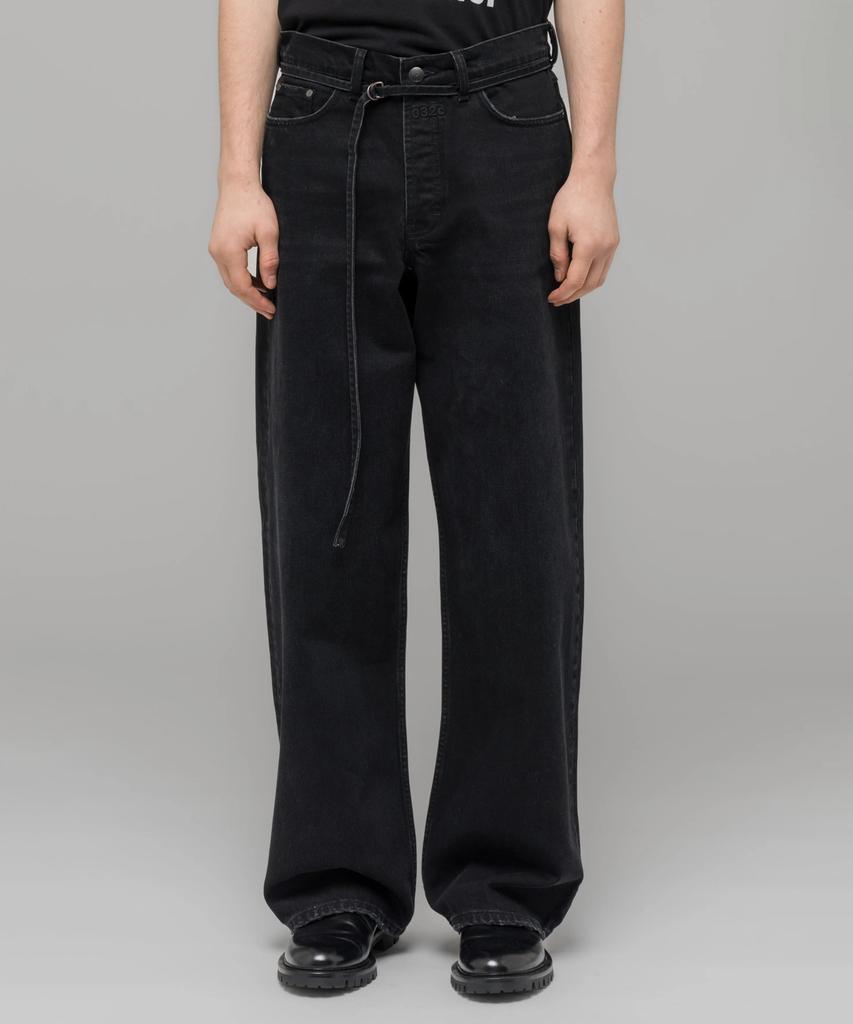 032Ssi (U) Down To Earth Wide Leg Jeans Washed Black