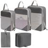 7-Piece Travel Compression Organizer Set for Clothes, Shoes, and Cosmetics