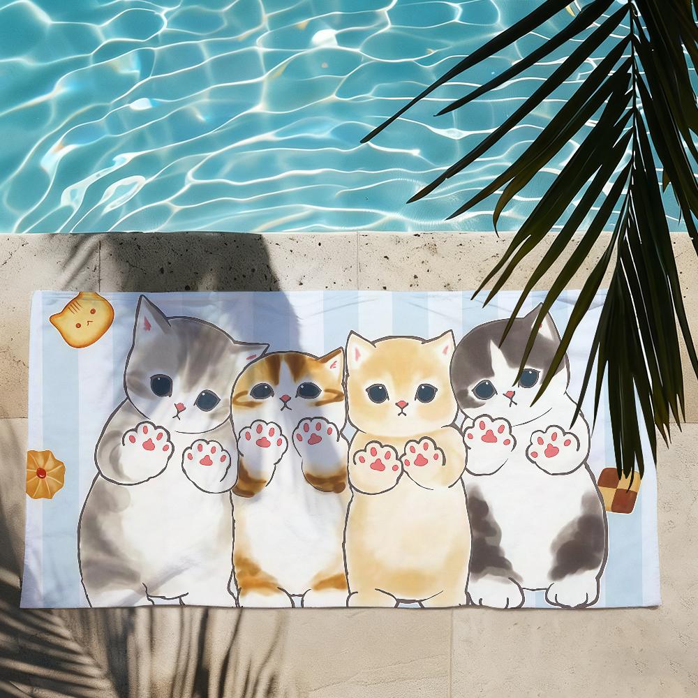Cartoon M-Mofusand-S Towel Quick Drying Beach Towels Are Suitable For Swimming Pools Camping Yoga And The Gym