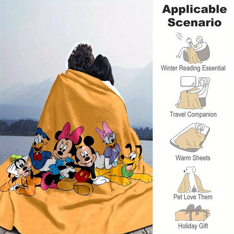 1pc, Disney Mickey Mouse & Friends Throw Blanket Soft & Cozy Blanket Perfect Gift for Birthday, Christmas, Valentine's Day Bed, Couch, Travel
