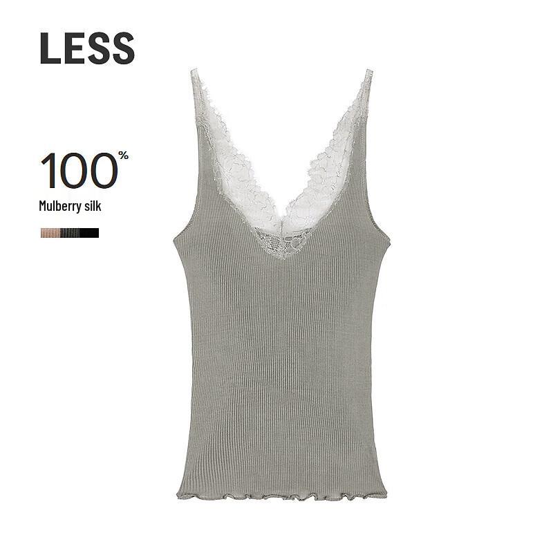 LESS 2025 Autumn H-Shape Sleeveless V-Neck Knit Vest S