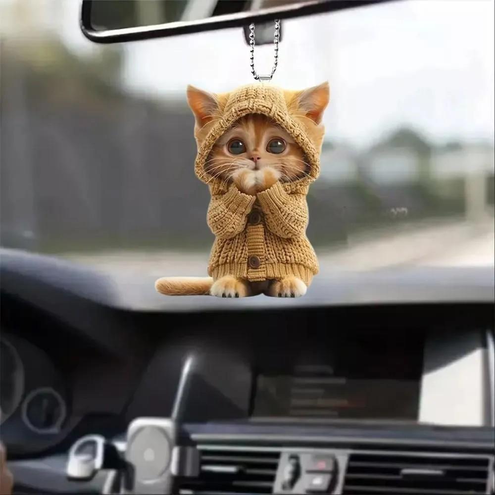 2D Cartoon Pendant Cross-border Acrylic Flat Car Rearview Mirror Pendant Home Decoration