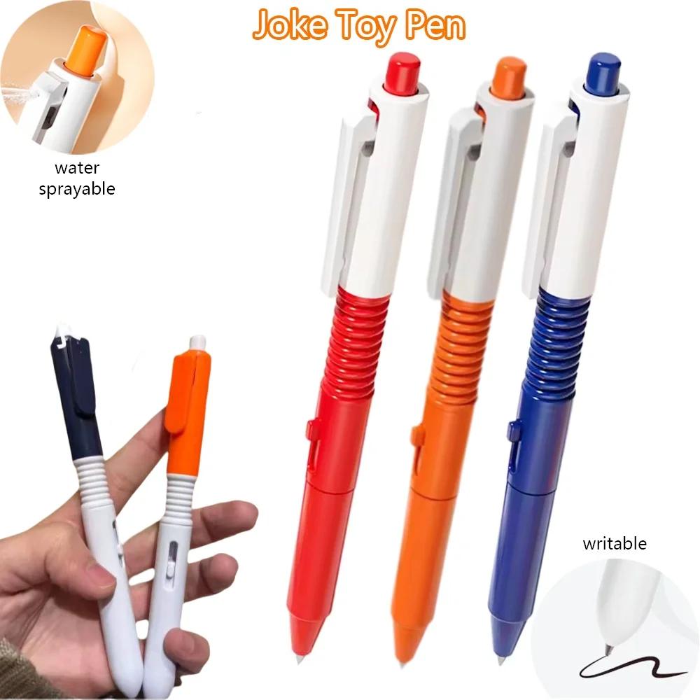 2Pcs Water Spray Spoof Ballpoint Pen Novel Spoof Water Spray Function Signature Pen Campus Prank Water Spray Can Write Pen Toy