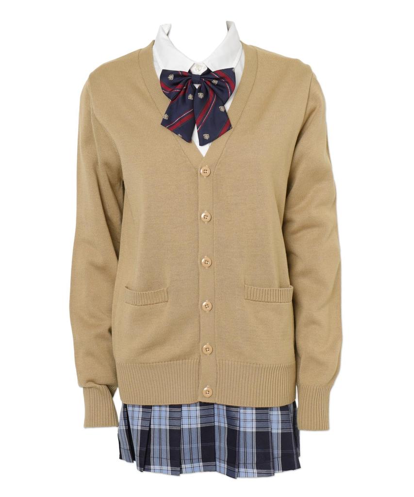 WEGO Basic School Knit Student Uniform Solid Outerwear for High and Junior High School School and Work Fall Size Cardigan, Cardigan, Outerwear, Color,