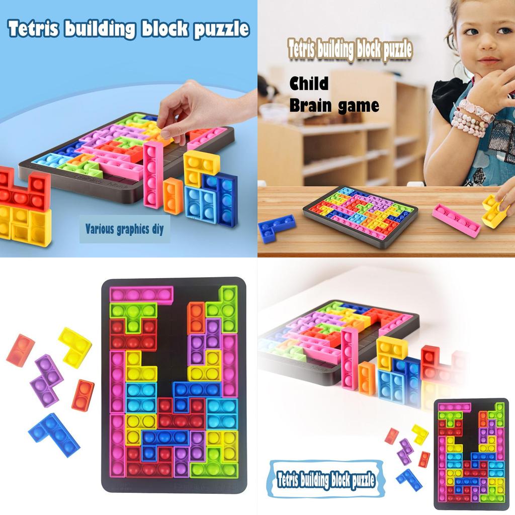 Gioco Puzzle Portatile con Blocchi Tetris Progettato per l'Anti-Ansia e il Sollievo Sensoriale