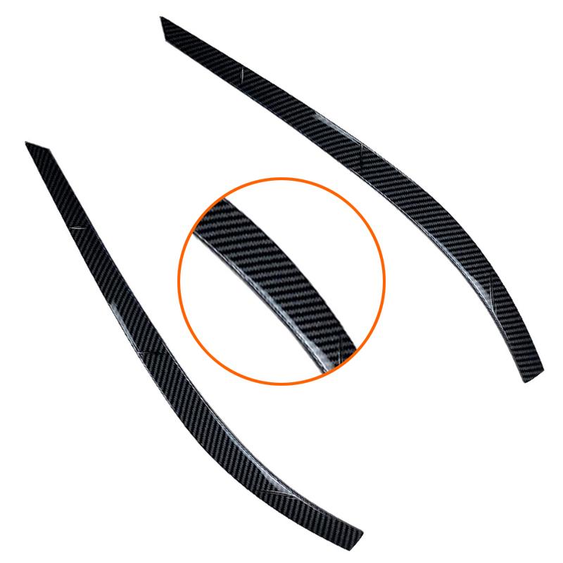 2Pcs Car Front Headlight Eyebrow Eyelid Cover Glossy Black Stickers for VW Tiguan MK1 2011 2012 2013 2014 2015 2016