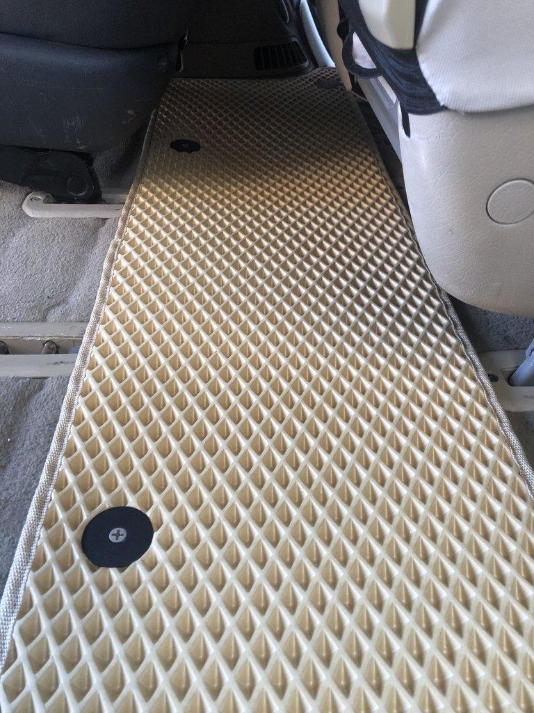 Коврики EVA (3 ряда, бежевые) для Seat Alhambra 1996-2010 гг