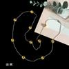 Fashion Beaded Necklaces Long Sweater Chain Necklace Faceted Colorful Candy Fruit Sugar Pendant Crystal Necklace Stainless Steel
