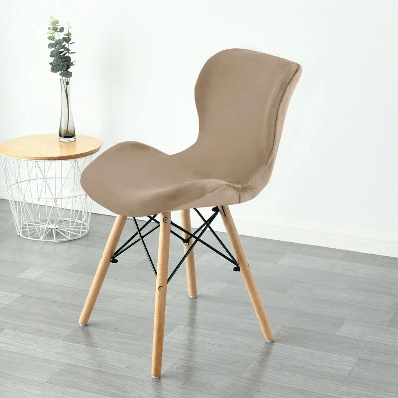 1 buc Husă Scaun Catifea Moale Curbată Huse Scaun Dining Scaun Accent Husa Scaun Funda Silla Asiento Scaun Bar Husă Scaun Bucătărie