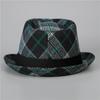 Short-Brimmed Top Hat Men'S And Women'S Spring Plaid Jazz Hat Versatile Casual British Gentleman'S Hat