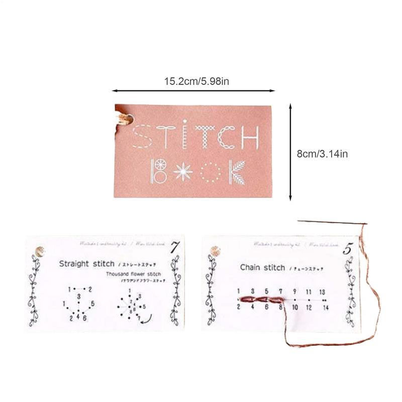 Creative Mini Sewing Book For Beginners Backstitch And Straight Stitches Sewing Cards StitchBuddy Embroidery StitchBook