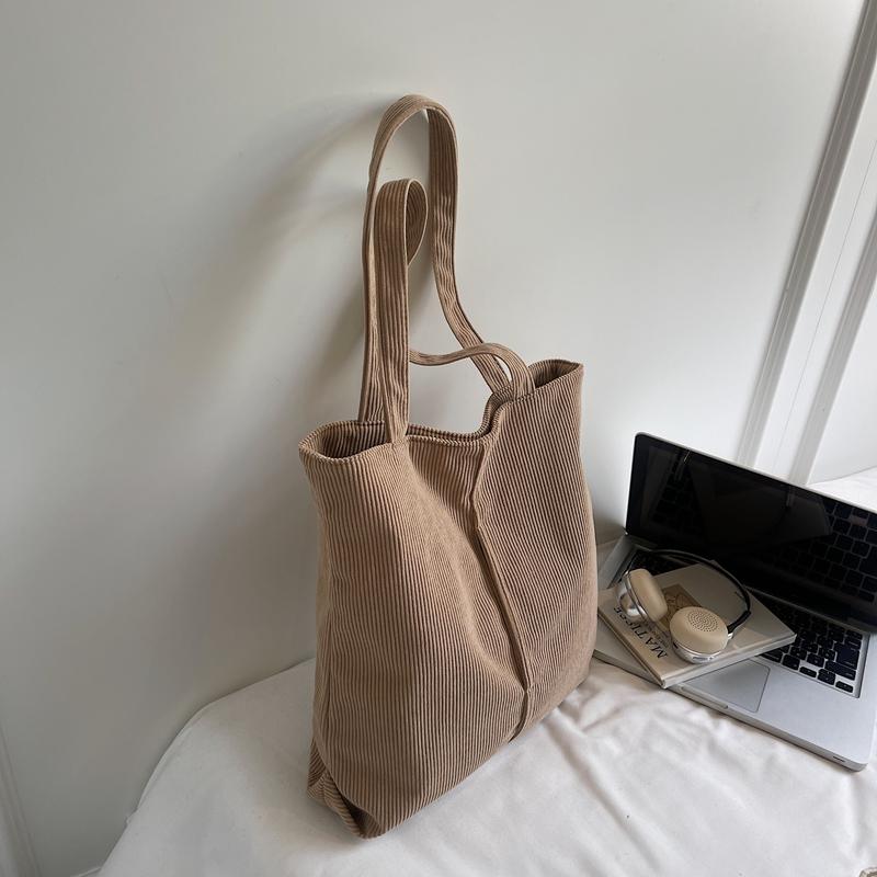 Large Capacity Tote Bag Women's Solid Color Shoulder Bag